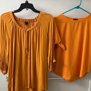Ann Taylor Vibrant Orange Blouses